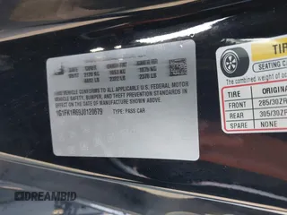 2018 Chevrolet Camaro ZL1 with VIN 1G1FK1R69J0120679, listed as a IAAI auction lot 41767125 with 25,233 mi miles and . Bid and sale history available at DreamBid. Image 9.