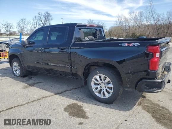2023 Chevrolet Silverado 1500 Custom with VIN 1GCPDBEK3PZ171808, listed as a Copart auction lot 49841145 with 22,549 mi miles and Salvage Title. Bid and sale history available at DreamBid. Image 2.