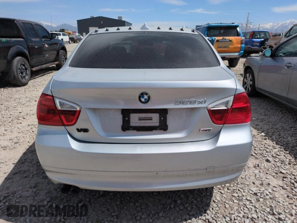 2007 BMW 3 Series 328xi with VIN WBAVC73507KP34341, listed as a Copart auction lot 52455725 with Not provided miles and Salvage title. Bid and sale history available at DreamBid. Image 6.