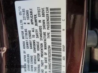 2014 Acura RLX Advance Pkg with VIN JH4KC1F91EC003294, listed as a Copart auction lot 78440374 with 96,114 mi miles and Salvage Title. Bid and sale history available at carsss.com. Image 12.