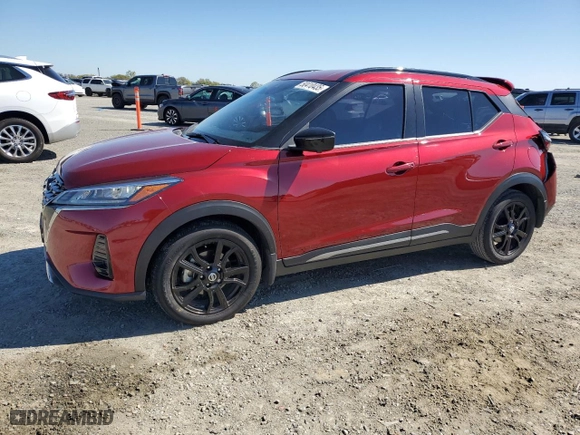 2021 Nissan Kicks SR with VIN 3N1CP5DV5ML529760, listed as a Copart auction lot 50410435 with 38,367 mi miles and Salvage Title. Bid and sale history available at carsss.com. Image 1.