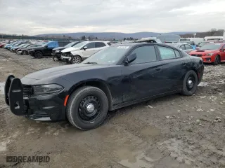 2023 Dodge Charger Police with VIN 2C3CDXKG6PH613514, listed as a Copart auction lot 46024455 with 6,910 mi miles and Salvage Title. Bid and sale history available at carsss.com. Image 1.