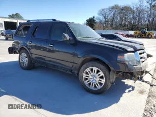 2014 Ford Expedition Limited with VIN 1FMJU1K5XEEF03032, listed as a Copart auction lot 47175165 with 154,575 mi miles and Salvage title. Bid and sale history available at DreamBid. Image 4.