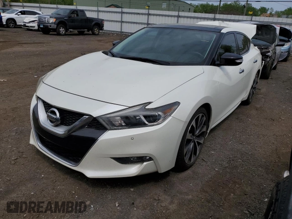 2017 Nissan Maxima SL with VIN 1N4AA6AP6HC403786, listed as a Copart auction lot 56538795 with 100,584 mi miles and Salvage title. Bid and sale history available at DreamBid. Image 1.