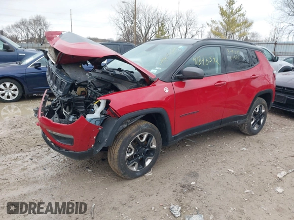 2018 Jeep Compass Trailhawk with VIN 3C4NJDDB2JT441865, listed as a IAAI auction lot 41848542 with 109,696 mi miles and . Bid and sale history available at carsss.com. Image 17.