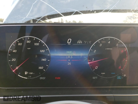 2025 Mercedes-Benz GLS with VIN 4JGFF5KE6SB332302, listed as a Copart auction lot 48842905 with 26 mi miles and Salvage Title. Bid and sale history available at carsss.com. Image 9.