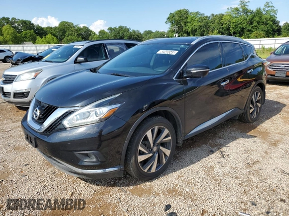 2015 Nissan Murano Platinum z VIN 5N1AZ2MG7FN256365, wystawiony jako Copart lot #58946545 z przebiegiem 107 882 mil mil oraz Czysty tytuł • Clean title. Historia ofert i sprzedaży dostępna na DreamBid. Obrazek 1.