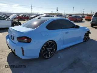 2023 BMW M2 with VIN 3MF13DM00P8D02558, listed as a Copart auction lot 50759045 with 5,531 mi miles and Salvage Title. Bid and sale history available at carsss.com. Image 3.