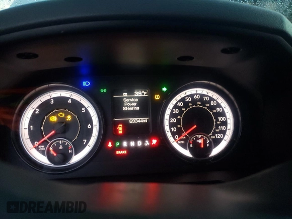 2018 Ram 1500 Express with VIN 1C6RR7FT8JS281405, listed as a Copart auction lot 70197522 with 69,344 mi miles and Salvage title. Bid and sale history available at DreamBid. Image 9.