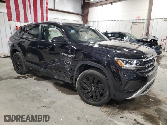2022 Volkswagen Atlas SE with VIN 1V2JC2CA8NC222592, listed as a Copart auction lot 88598545 with 66,785 mi miles and Salvage title. Bid and sale history available at DreamBid. Image 4.
