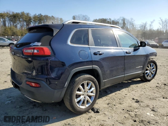 2014 Jeep Cherokee Limited with VIN 1C4PJLDB8EW143548, listed as a Copart auction lot 45170365 with 183,260 mi miles and Salvage Title. Bid and sale history available at carsss.com. Image 3.