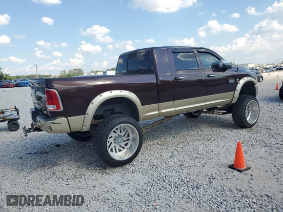 2013 Ram 2500 Longhorn с VIN 3C6UR5PL9DG554098, выставлен на аукционе Copart как лот 71763284 с пробегом 143 869 миль миль и Чистый • Clean title. История ставок и продаж доступна на DreamBid. Изображение 3.