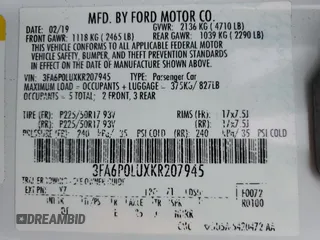 2019 Ford Fusion Hybrid SE with VIN 3FA6P0LUXKR207945, listed as a Copart auction lot 48043383 with 137,807 mi miles. Bid and sale history available at carsss.com. Image 13.
