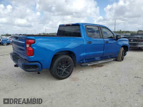 2022 Chevrolet Silverado 1500 Custom with VIN 3GCPABEK9NG580451, listed as a Copart auction lot 51676165 with 60,998 mi miles and Salvage Title. Bid and sale history available at DreamBid. Image 3.