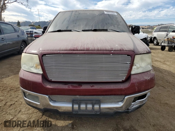 2005 Ford F-150 XLT with VIN 1FTPW12545KE95908, listed as a Copart auction lot 78095284 with 189,585 mi miles and Clean title. Bid and sale history available at DreamBid. Image 5.