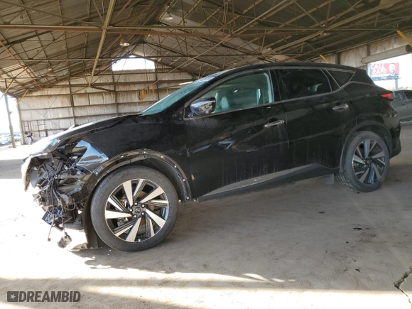 2023 Nissan Murano SL with VIN 5N1AZ2CS8PC120829, listed as a Copart auction lot 43039755 with 22,492 mi miles and Salvage Title. Bid and sale history available at carsss.com. Image 1.