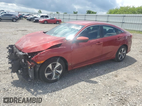 2020 Honda Civic LX z VIN 19XFC2F61LE024036, wystawiony jako Copart lot #56090685 z przebiegiem 71 290 mil mil oraz Szkoda całkowita • Salvage title. Historia ofert i sprzedaży dostępna na DreamBid. Obrazek 1.