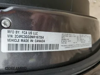2022 Chrysler Pacifica Limited with VIN 2C4RC3GG0NR167264, listed as a Copart auction lot 80141624 with 29,244 mi miles and Salvage title. Bid and sale history available at DreamBid. Image 14.