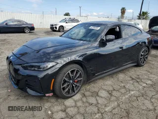 2023 BMW i4 eDrive40 with VIN WBY73AW08PFR44945, listed as a Copart auction lot 43784585 with 20,673 mi miles and Salvage Title. Bid and sale history available at carsss.com. Image 1.