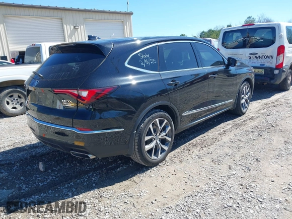 2022 Acura MDX w/Technology Package with VIN 5J8YD9H4XNL005460, listed as a IAAI auction lot 41727182 with 76,566 mi miles. Bid and sale history available at carsss.com. Image 4.