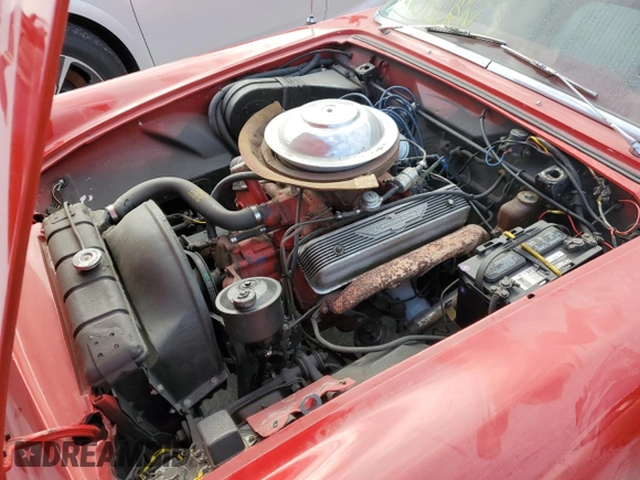 1955 Ford Thunderbird with VIN P5FH232488, listed as a Copart auction lot 76205064 with 5,608 mi miles and Salvage Title. Bid and sale history available at DreamBid. Image 11.