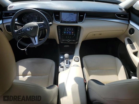 2019 Infiniti QX50 Essential with VIN 3PCAJ5M12KF110487, listed as a Copart auction lot 61981945 with 74,743 mi miles and Salvage title. Bid and sale history available at DreamBid. Image 8.