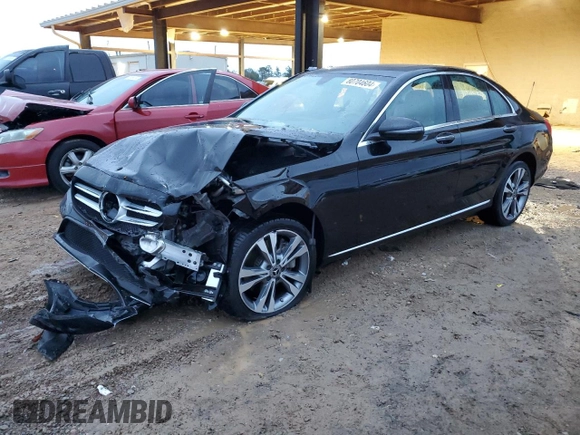 2021 Mercedes-Benz C 300 with VIN W1KWF8EB7MR642434, listed as a Copart auction lot 80704604 with 67,064 mi miles and Salvage Title. Bid and sale history available at carsss.com. Image 1.