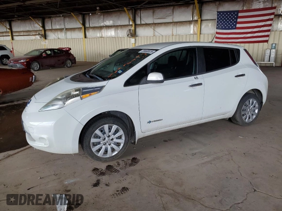 2015 Nissan LEAF S with VIN 1N4AZ0CP7FC314129, listed as a Copart auction lot 55660825 with 19,773 mi miles and Clean Title. Bid and sale history available at DreamBid. Image 1.