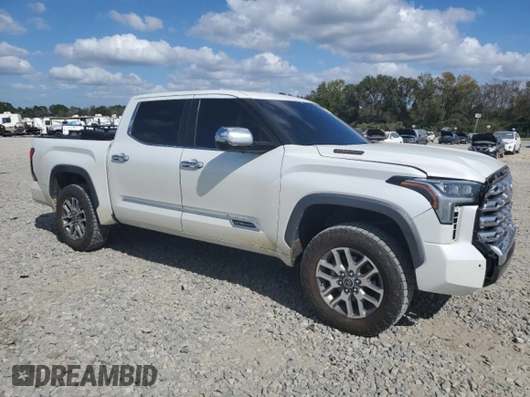 2024 Toyota Tundra 1794 Edition with VIN 5TFMA5DB2RX144001, listed as a Copart auction lot 77356464 with 30,577 mi miles and Salvage title. Bid and sale history available at DreamBid. Image 4.