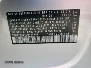 2012 Volkswagen Jetta SE z VIN 3VWDP7AJ1CM465253, wystawiony jako Copart lot #54897005 z przebiegiem 125 309 mil mil oraz Szkoda całkowita • Salvage title. Historia ofert i sprzedaży dostępna na DreamBid. Obrazek 12.
