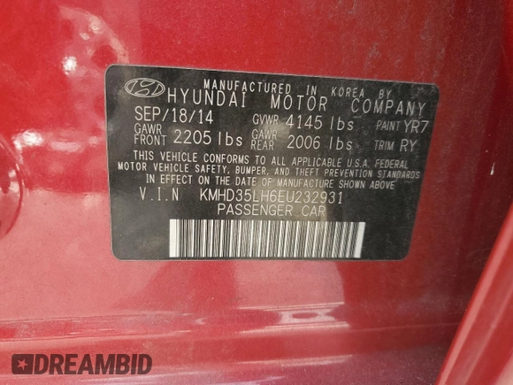 2014 Hyundai Elantra GT with VIN KMHD35LH6EU232931, listed as a Copart auction lot 78301864 with 89,306 mi miles and Salvage Title. Bid and sale history available at carsss.com. Image 12.