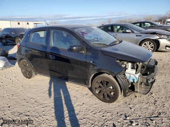 2024 Mitsubishi Mirage Black Edition with VIN ML32AWHJ7RH004957, listed as a Copart auction lot 84560744 with 20819 miles and Salvage Title. Bid and sale history available at carsss.com. Image 4.