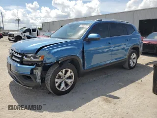 2019 Volkswagen Atlas SE with VIN 1V2DR2CA1KC552632, listed as a Copart auction lot 60830725 with 76,887 mi miles and Salvage title. Bid and sale history available at DreamBid. Image 1.