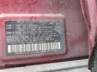 2014 Subaru Outback Premium with VIN 4S4BRBCCXE3208324, listed as a Copart auction lot 45518065 with 187,690 mi miles and Salvage Title. Bid and sale history available at DreamBid. Image 13.