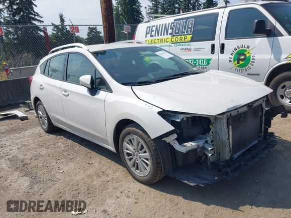 2017 Subaru Impreza Premium z VIN 4S3GTAB61H3718731, wystawiony jako IAAI lot #42520623 z przebiegiem 86 225 mil mil oraz . Historia ofert i sprzedaży dostępna na DreamBid. Obrazek 1.