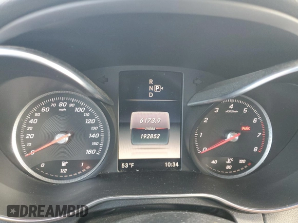 2015 Mercedes-Benz C 300 Luxury with VIN 55SWF4KB3FU023876, listed as a Copart auction lot 51646055 with 192,852 mi miles and Salvage Title. Bid and sale history available at DreamBid. Image 9.