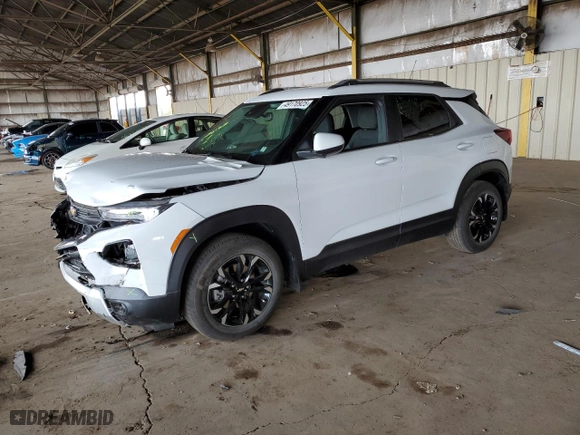 2022 Chevrolet TrailBlazer LT with VIN KL79MPS29NB097176, listed as a Copart auction lot 49170925 with 25,665 mi miles and Salvage Title. Bid and sale history available at carsss.com. Image 1.