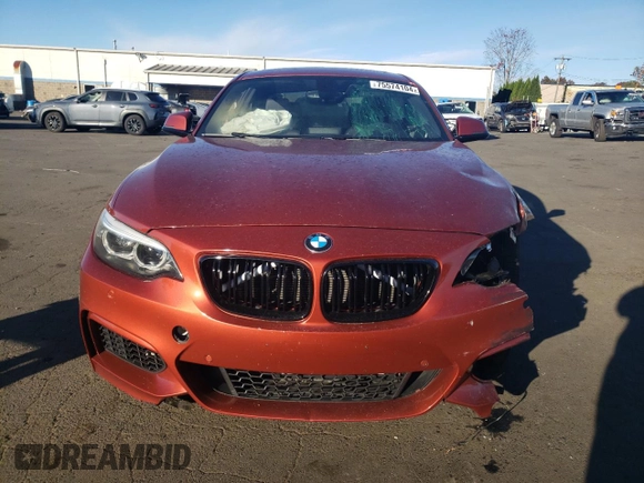 2018 BMW 2 Series 230i xDrive with VIN WBA2J3C53JVA49891, listed as a Copart auction lot 75574104 with 55,253 mi miles and Salvage title. Bid and sale history available at DreamBid. Image 5.