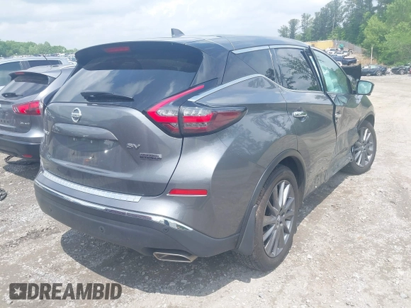 2021 Nissan Murano SV z VIN 5N1AZ2BJ1MC146662, wystawiony jako IAAI lot #42094316 z przebiegiem 36 369 mil mil oraz . Historia ofert i sprzedaży dostępna na DreamBid. Obrazek 4.