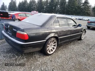 2001 BMW 7 Series 740iA with VIN WBAGG83431DN86580, listed as a Copart auction lot 44708755 with 180,708 mi miles and Clean Title. Bid and sale history available at carsss.com. Image 3.