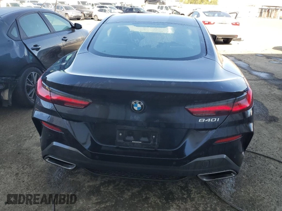 2023 BMW 8 Series 840i with VIN WBAAE2C04PCL62366, listed as a Copart auction lot 55849624 with 21,565 mi miles. Bid and sale history available at carsss.com. Image 6.