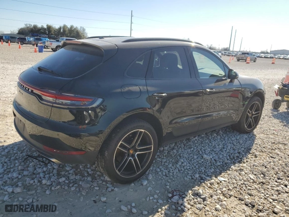 2021 Porsche Macan with VIN WP1AA2A5XMLB16400, listed as a Copart auction lot 45990755 with 0 mi miles and Salvage Title. Bid and sale history available at carsss.com. Image 3.