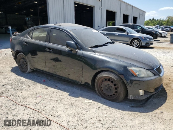 2006 Lexus IS 250 with VIN JTHBK262665022280, listed as a Copart auction lot 54563265 with 196,580 mi miles and Salvage Title. Bid and sale history available at DreamBid. Image 4.