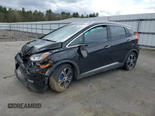 2018 Chevrolet Bolt EV Premier with VIN 1G1FX6S09J4122445, listed as a Copart auction lot 55230635 with 33,569 mi miles and Salvage title. Bid and sale history available at DreamBid. Image 1.