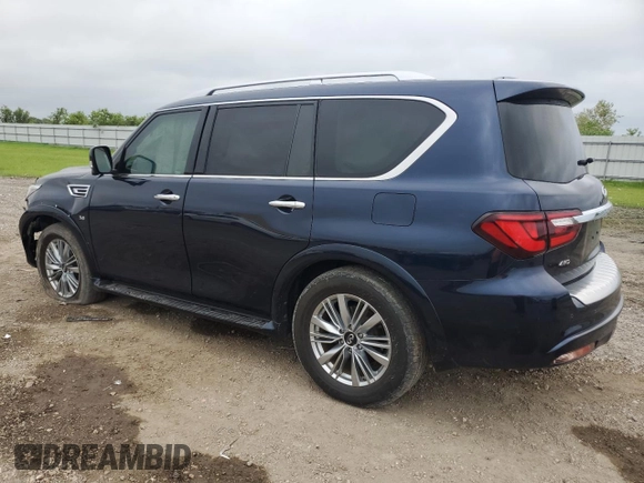 2020 Infiniti QX80 LUXE with VIN JN8AZ2NE2L9253853, listed as a Copart auction lot 70101594 with 76,337 mi miles and Salvage Title. Bid and sale history available at carsss.com. Image 2.