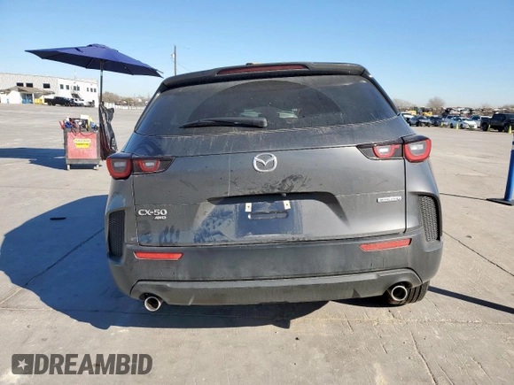 2025 Mazda CX-50 S Preferred with VIN 7MMVABBMXSN329678, listed as a Copart auction lot 47362575 with 4,517 mi miles and Salvage Title. Bid and sale history available at carsss.com. Image 6.