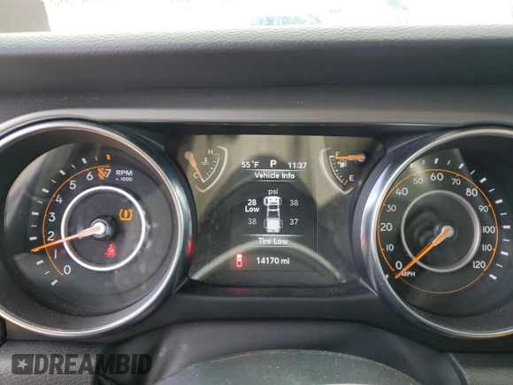 2022 Jeep Gladiator Willys with VIN 1C6HJTAG8NL150240, listed as a Copart auction lot 45631715 with 14,170 mi miles and Salvage title. Bid and sale history available at DreamBid. Image 9.