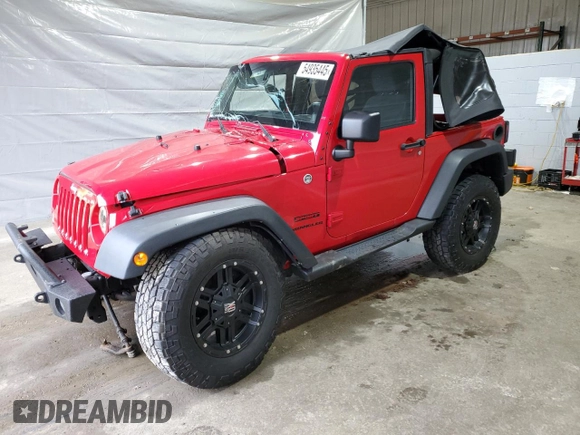 2014 Jeep Wrangler Sport with VIN 1C4AJWAG6EL139619, listed as a Copart auction lot 54935445 with 79,001 mi miles and Salvage title. Bid and sale history available at DreamBid. Image 1.