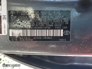 2009 Toyota Camry with VIN 4T4BE46K89R119786, listed as a Copart auction lot 48694175 with 172,951 mi miles and Salvage Title. Bid and sale history available at carsss.com. Image 12.