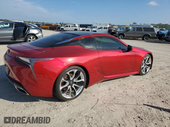 2022 Lexus LC with VIN JTHBP5AY7NA104717, listed as a Copart auction lot 80895404 with 0 mi miles and Non Repairable. Bid and sale history available at carsss.com. Image 3.